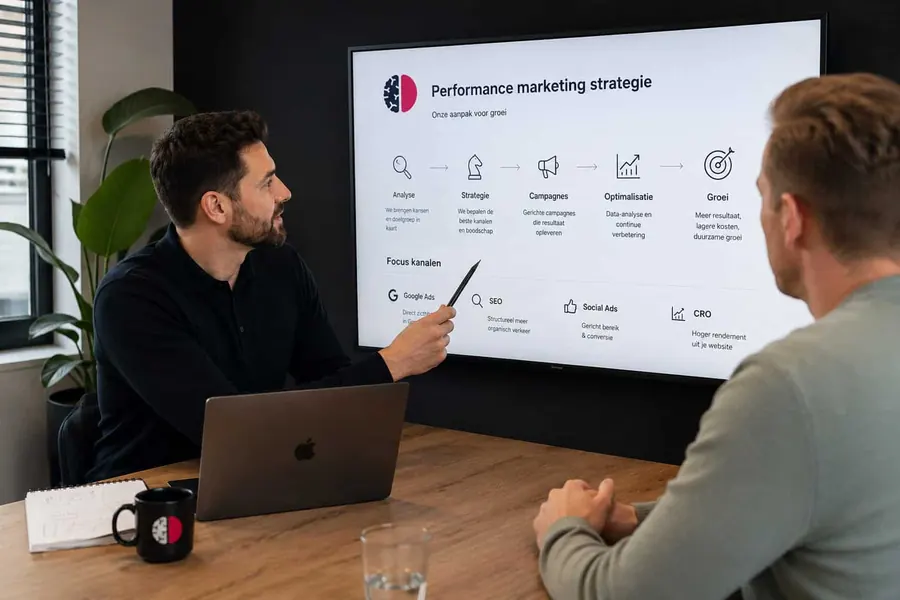 Presentatie van een performance marketing strategie