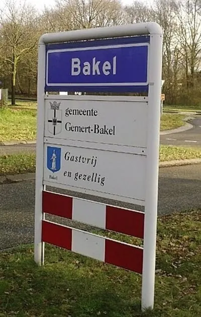 Plaatsnaambord van Bakel, gemeente Gemert-Bakel