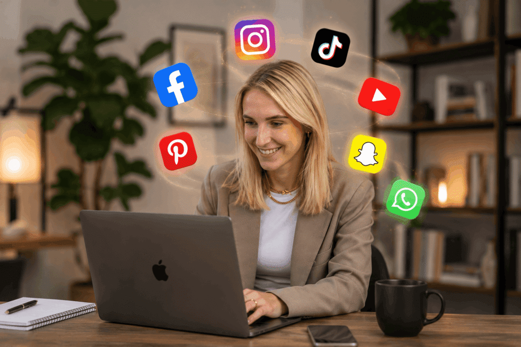 verschillende social media kanalen